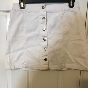 White Button Up Skirt. Fits more like a size 6